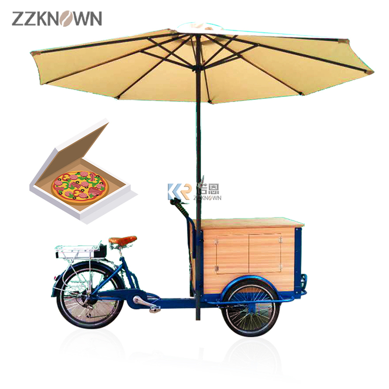 Multifunctional Commercial Pedal Takeaway Bicycle Coffee Tricycle Coffee Carts for Sale Food Stall Takeaway Tricycle