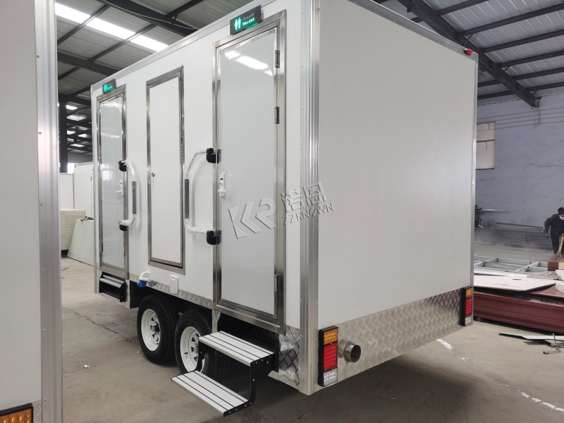 KN-350CS Quality primacy Mobile Toilet Trailer Portable Restroom 2 Toilets