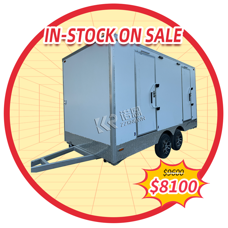 KN-430CS Outdoor Mobile Toilet Luxury Portable 2 Stall Restroom Trailers for Sale