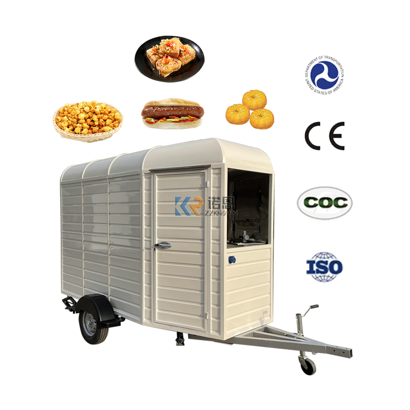 KN-YD-300Y Concession Coffee Kiosk Towable Horse Box Food Trailer Pizza Taco BBQ Hot Dog Ice Cream Cart Mobile Food Truck with Full Kitchen