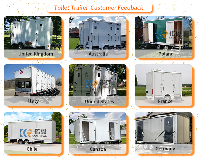 Good Quality Mobile Public Toilet Portable Restroom Toilet Trailers Temporary Toilet Room With Shower