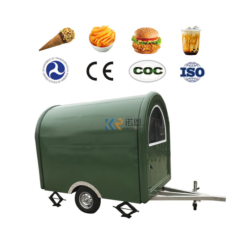 KN-FR-250B Mobile Food Truck Dining Car Hotdog Food Trailer With Full Kitchen