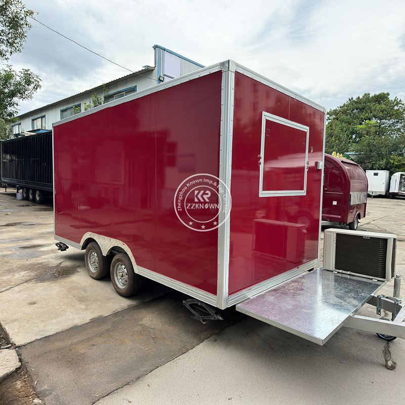 Hot-Selling 4m Red Square Food Truck for Sale – Limited Offer