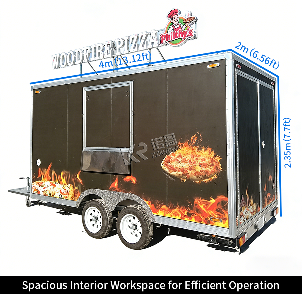 4M Australia Standard Pizza Trailer – Custom Mobile Pizza Food Trailer for Street & Event Business