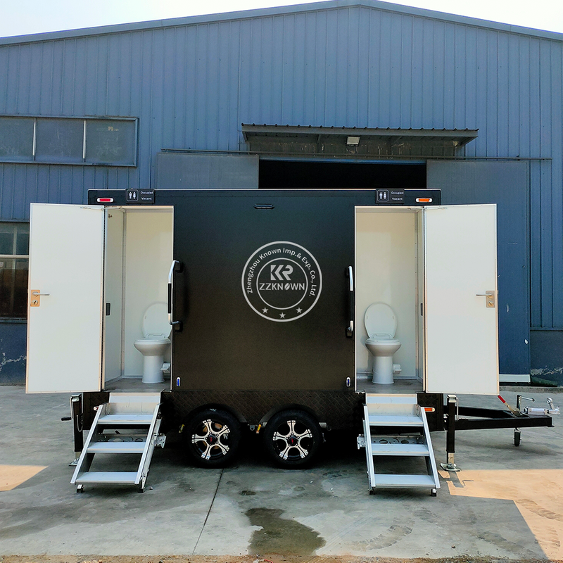 3.5M Portable Toilet Trailer | 4-Room Mobile Restroom for Weddings & Events