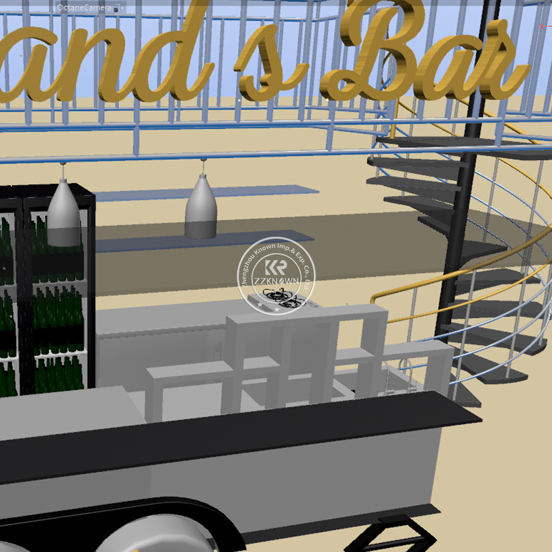 Dual-Axle Towable Mobile Container Restaurants for Sale