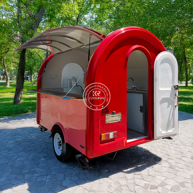 Custom KN-FR250W Snack Trailer for Sale | AU Standard Fiberglass Food Cart Manufacturer