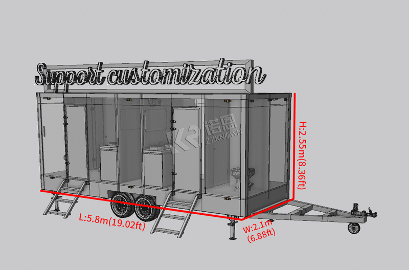 KN-580CS Vip Mobile Toilet Trailer Luxury Portable Toilets Portable Restrooms Trailer And Shower Trailer Houses Toilet