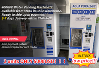 Ready To Ship 2 Units 400GPD Water Vending Machine Available in Chile Warehouse