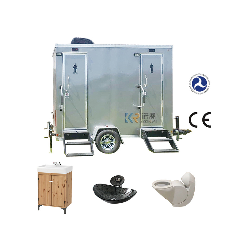 Mobile Toilet Trailer With Shower Rooms Portable Bathroom Customize Restroom Trailer For Park