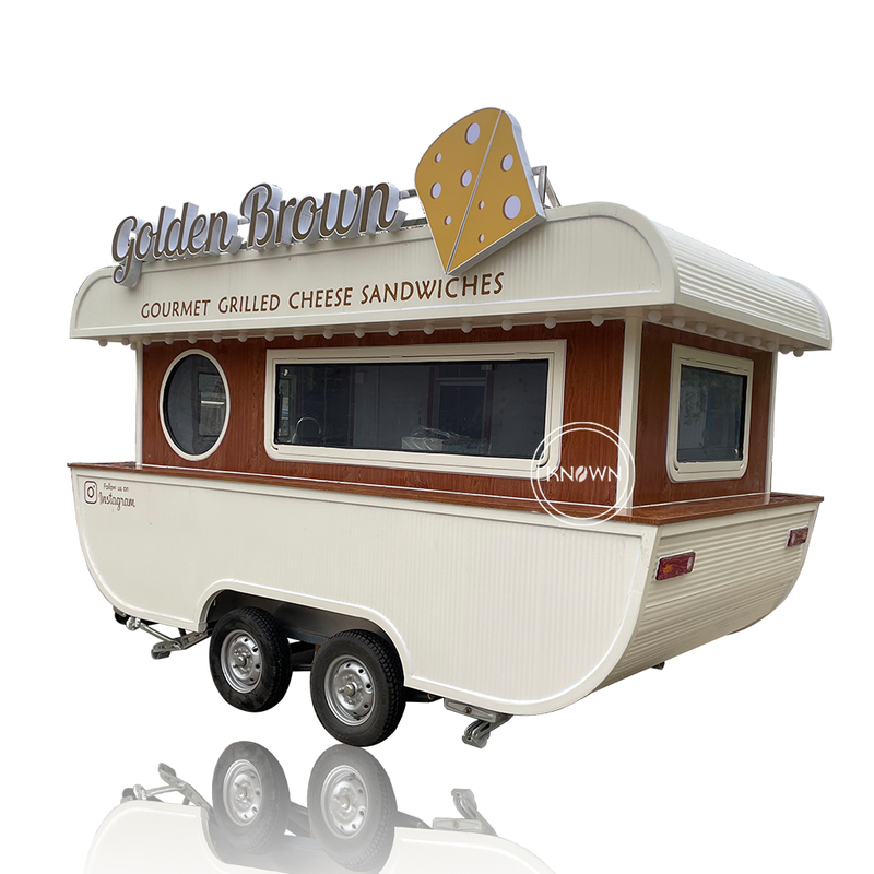 KN-BT-400 Europe Mobile Fast Food Trailer Truck Cart Outdoor Mobile Food Trailer Street Mobile Food Cart