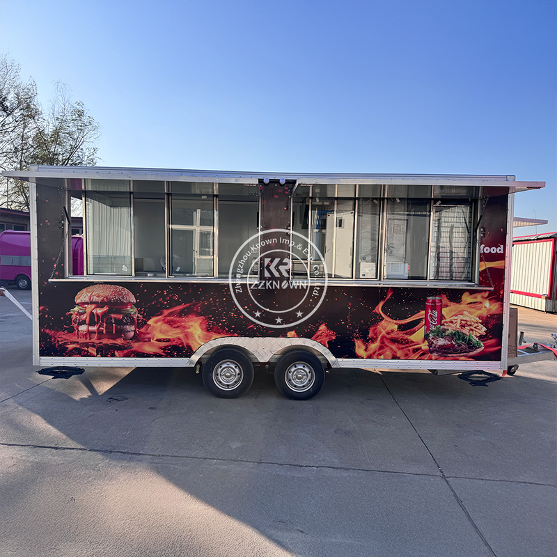 Fully Equipped Hamburger Fast Food Mobile Food Truck Trailers for Sale