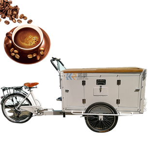 China Made Coffee Bicycle Food Cart for Sale Coffee Tricycle Mobile Food Kiosk