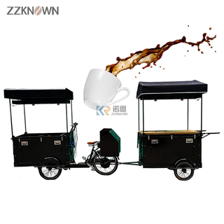 Newly Hot Selling Coffee Tricycle 3-wheel Coffee Bicycle Coffee Cart Coffee Pedal Pedicab Rickshaw Three-wheeled Coffee Car