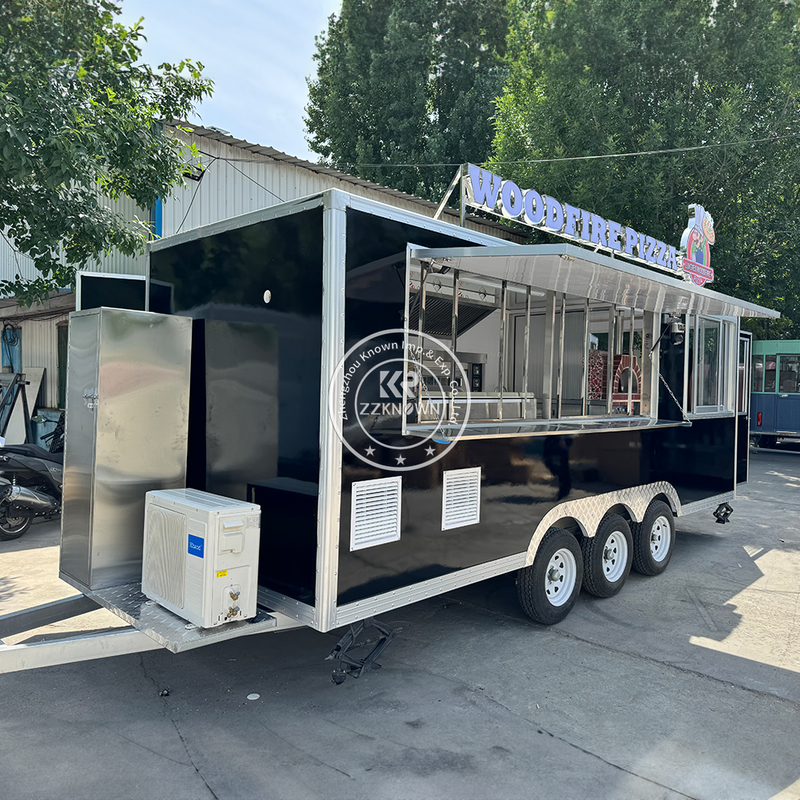 New Food Trailers Fully Equipped Food Truck Fast Food Cart Mobile Kitchen Pizza Food Truck for Sell