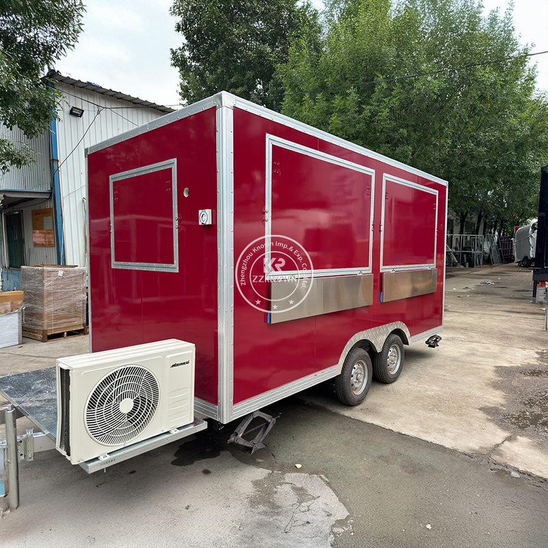 Hot-Selling 4m Red Square Food Truck for Sale – Limited Offer
