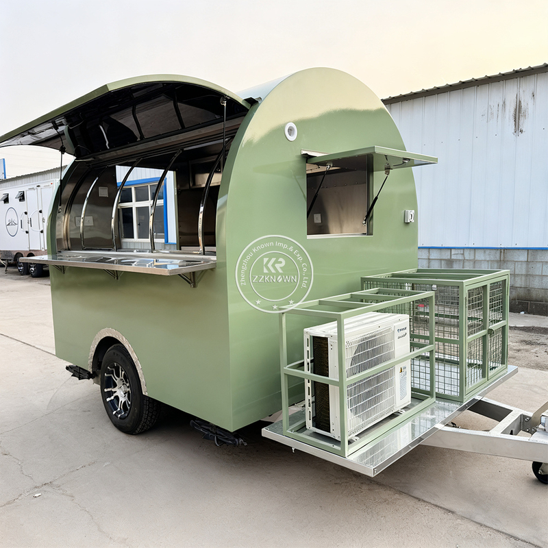 2.5M Custom Mini Food Trailer | Stainless Steel Mobile Snack Cart for Sale