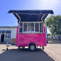 Compact Mobile Food Trailer for Sale – Purple Snack Cart with AC & Sink | ZZKNOWN