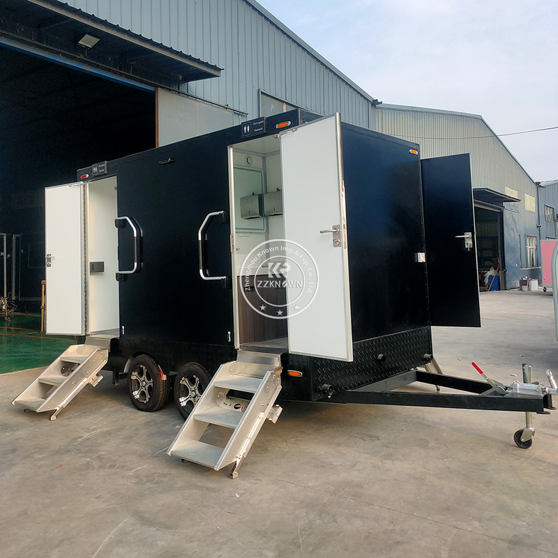 3.5M Portable Toilet Trailer | 4-Room Mobile Restroom for Weddings & Events
