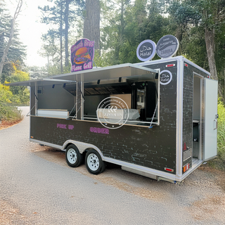 16FT Custom Black Food Trailer for Australia – Fully Equipped Mobile Kitchen