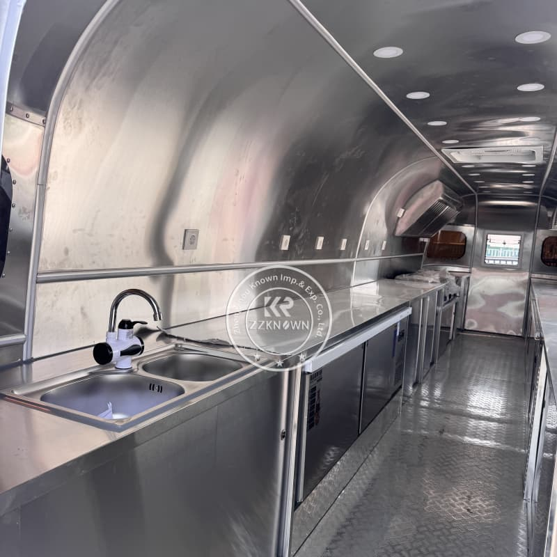 ZZKNOWN Multifunction Airstream Food Trailer - A Case Study in Custom Mobile Kitchen Excellence