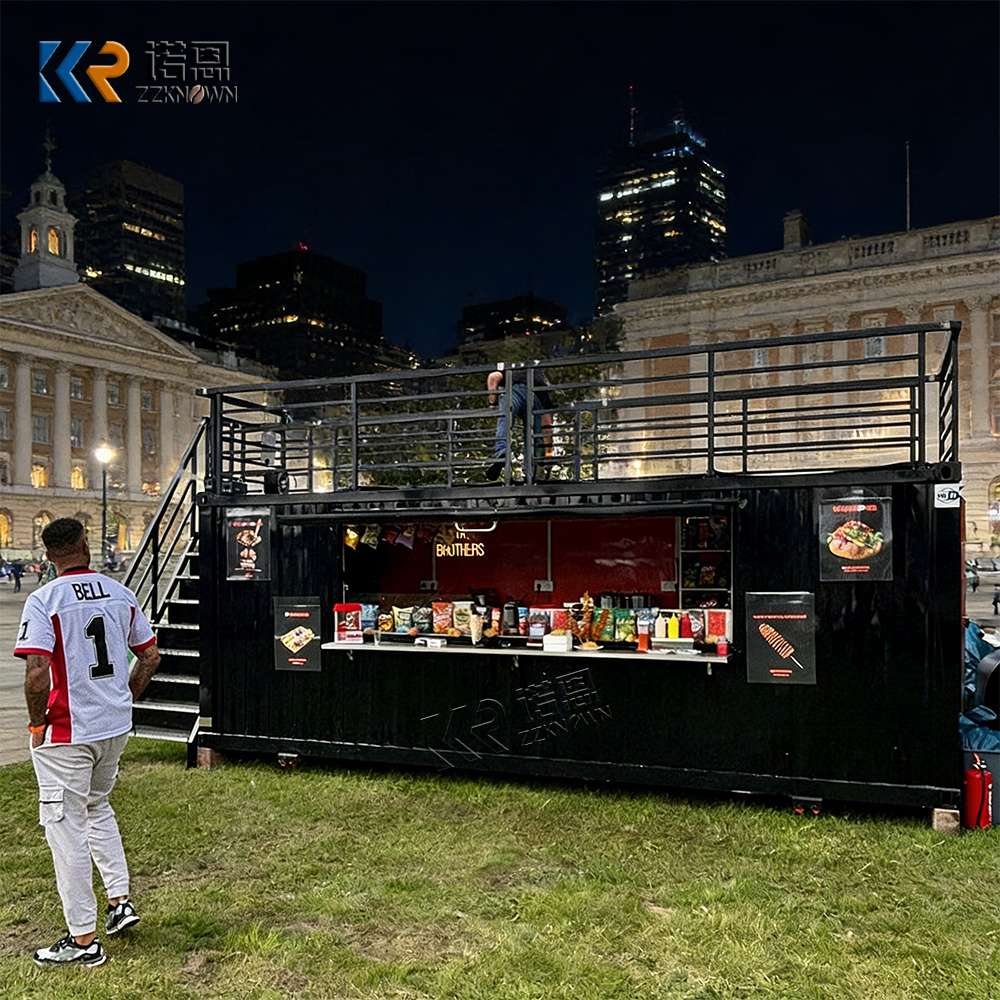 5.7M Double Deck Container Restaurant – Modern Two-Story Food Container with Rooftop Terrace