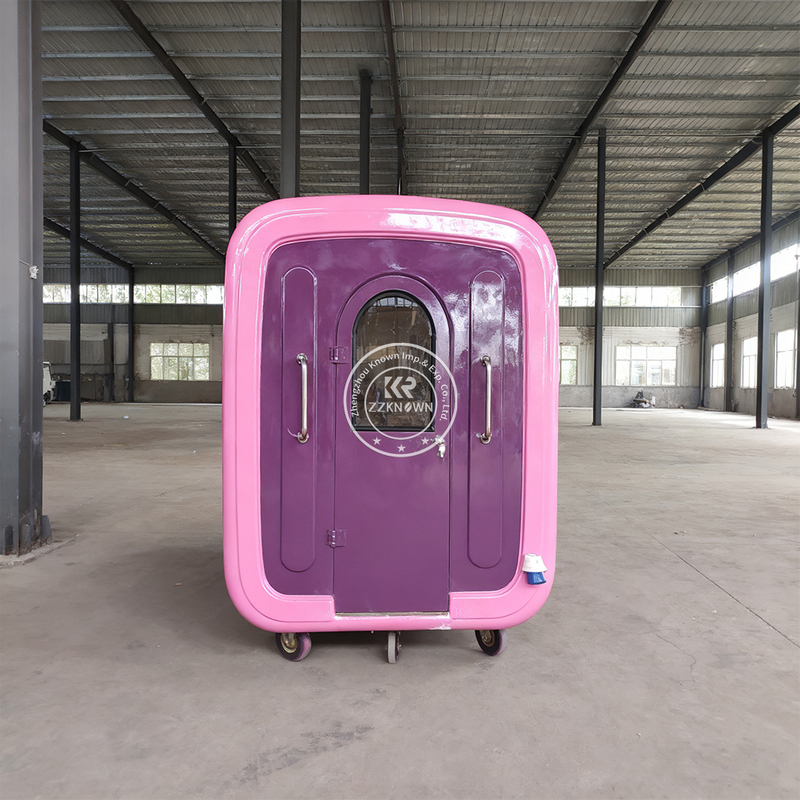 Mobile Food Kiosk Trailer with Rounded Design | Custom Food Trailer Manufacturer