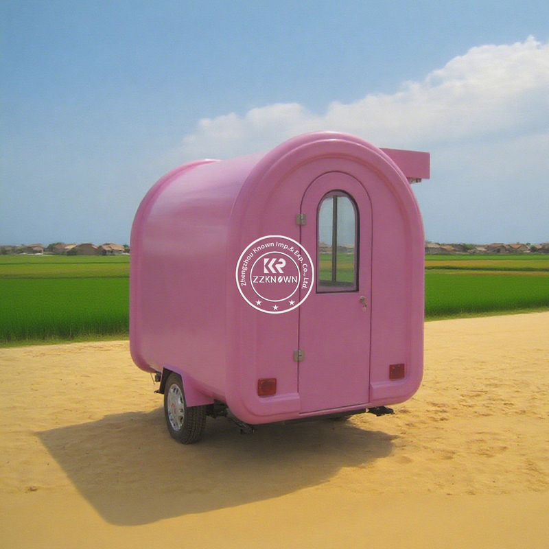 ​Small Food Trailer – 2.2m Stainless Steel Mobile Snack Cart for Entrepreneurs