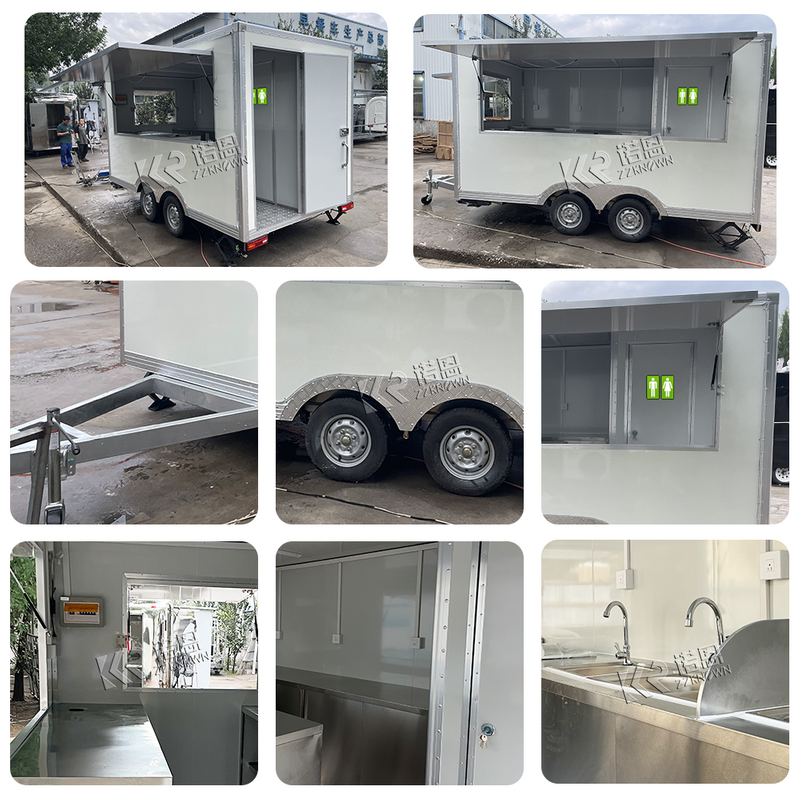 Factory Price Food Truck with All The Equipment inside Large Food Truck with Bathrooms Prepare Hot Street Food Trailers