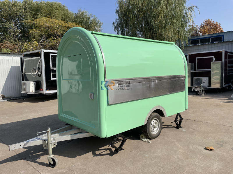 KN-FR-280B Food Trailers Bubble Tea Carts Foodtruck Donut Trailer Kiosk for Sale