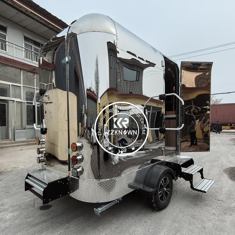 2.8*1.7*2.5 M(9.2*5.57*8.2ft) Public VIP WC Trailer High Quality Airstream Mobile Toilet Trailer Stainless steel Portable Restrooms for Sale