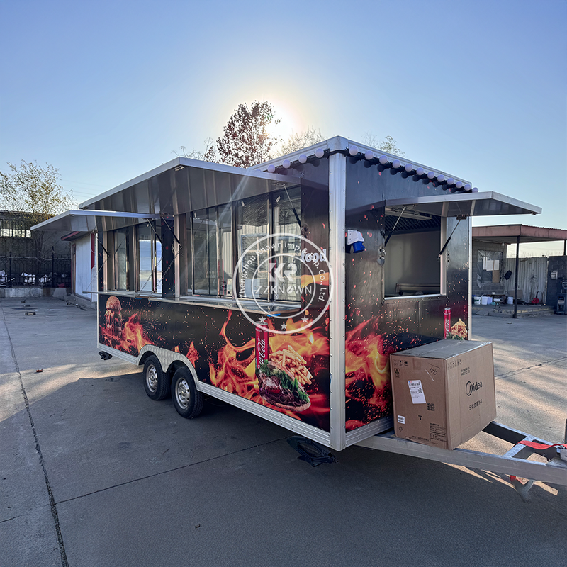 Fully Equipped Hamburger Fast Food Mobile Food Truck Trailers for Sale