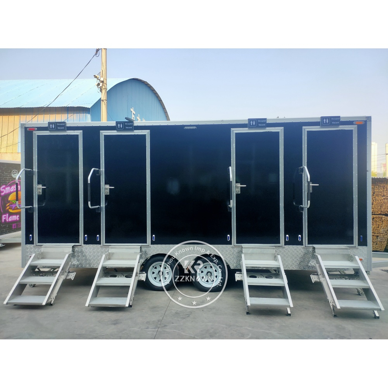 5.5M Portable Toilet Trailer with Shower | 5-Room Combo Unit for Canada