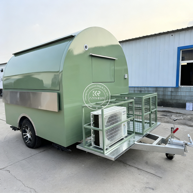 2.5M Custom Mini Food Trailer | Stainless Steel Mobile Snack Cart for Sale