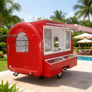 Custom Snack Cart | Mobile Food Trailer with Stainless Steel Kitchen