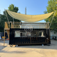 Mobile Container Restaurant with Canopy | ZZKNOWN Custom Food Trucks