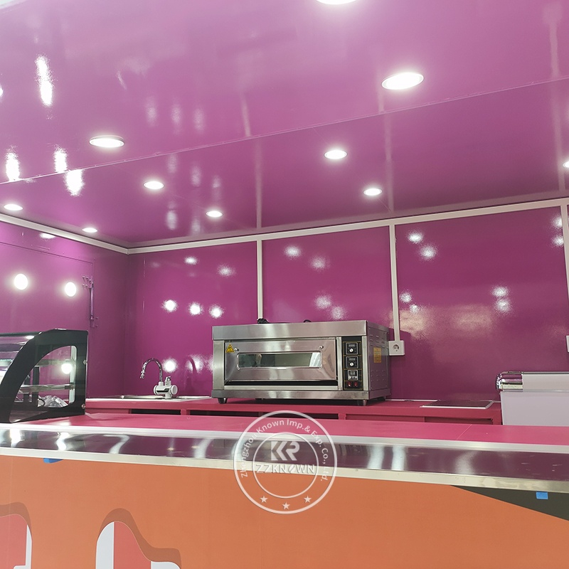 ZZKNOWN 5-Meter Purple Square Food Trailer – Fully Customized Mobile Kitchen