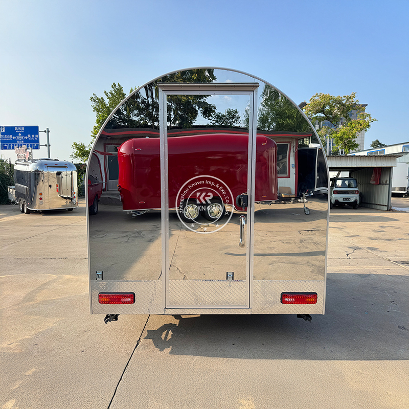 Stainless Steel Small Mobile Food Trailer for Sale – 2.2m X 2m X 2.3m