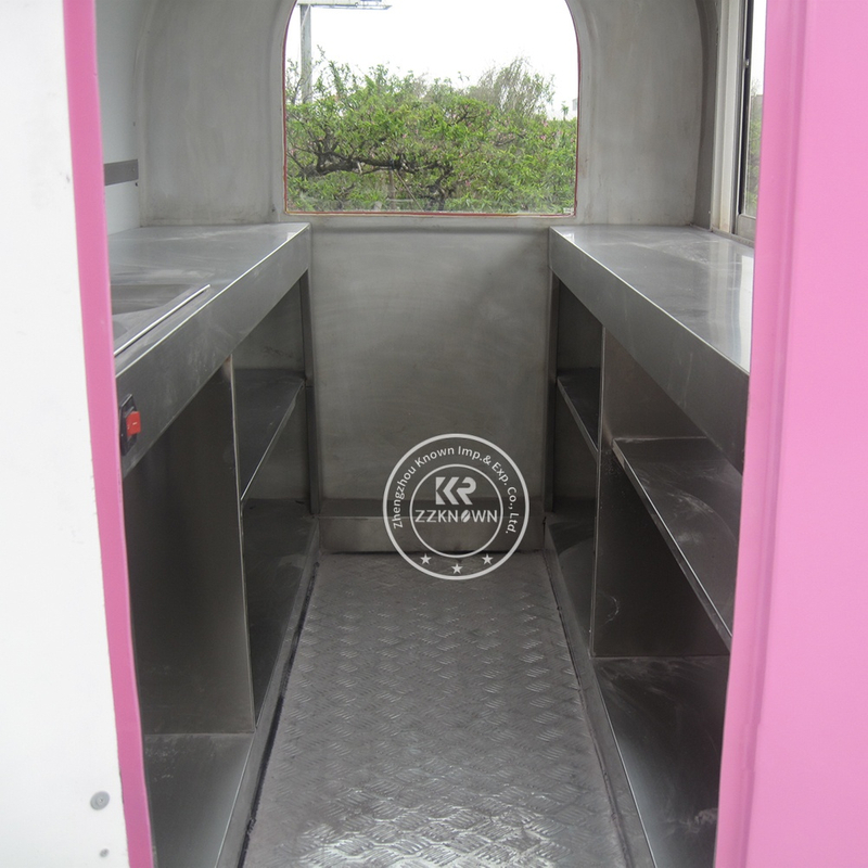 ​Small Food Trailer – 2.2m Stainless Steel Mobile Snack Cart for Entrepreneurs