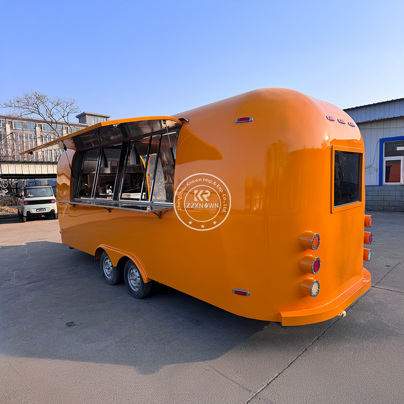 ZZKNOWN 2025 Premium Airstream Food Trailer – 5.7m Customizable Mobile Kitchen food truck