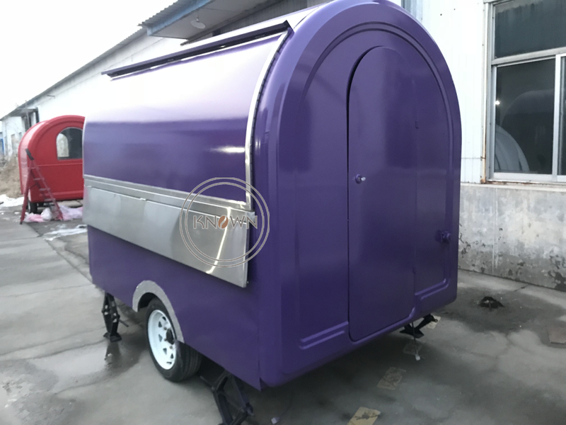 Most Popular Food Trailer Top Quality 250cm Two Wheels Food Truck Van Trailer Cart for Sale 