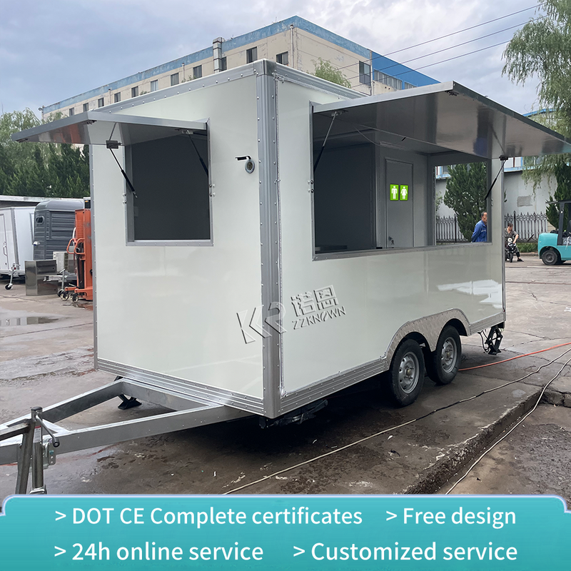 Factory Price Food Truck with All The Equipment inside Large Food Truck with Bathrooms Prepare Hot Street Food Trailers