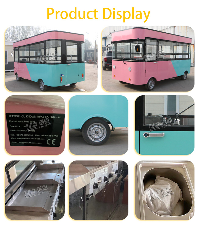 Hot Selling Customized Electric Food Vehicle Ice Cream Truck Food Vending Van Mobile Food Cart 