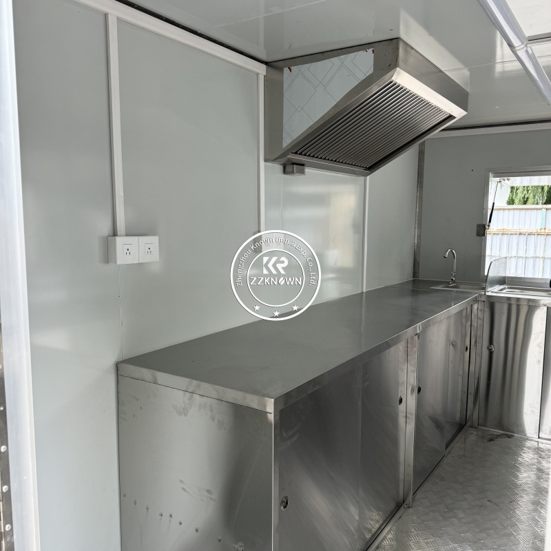 In Stock Fast Shipping 3.6m/11.8ft Square Food Trailer Street Mobile Fast Food Truck With Full Kitchen