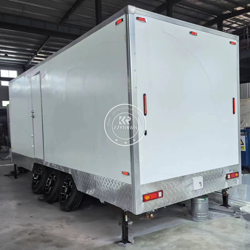 KN-580CS 19ft 2 Rooms Professional Customisable Multi-style Portable Mobile Restroom Toilet Trailer for Sale USA Europe
