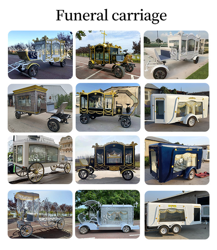 New Style double axle hearse Trailer Metal Material Hearse for Sale Luxurious Exquisite Unique Design funeral hearse car