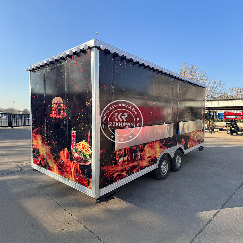 Fully Equipped Hamburger Fast Food Mobile Food Truck Trailers for Sale