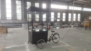 Concession Mobile Round Fast Food Trailer For Ice Cream Carts Sale Ice Cream Tricycle Cart with Freezer