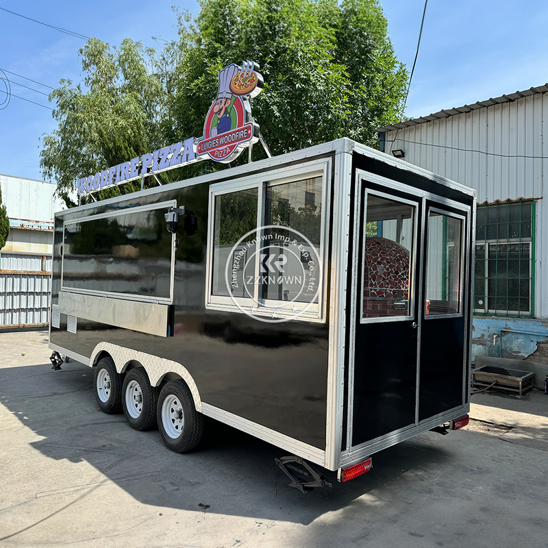 New Food Trailers Fully Equipped Food Truck Fast Food Cart Mobile Kitchen Pizza Food Truck for Sell
