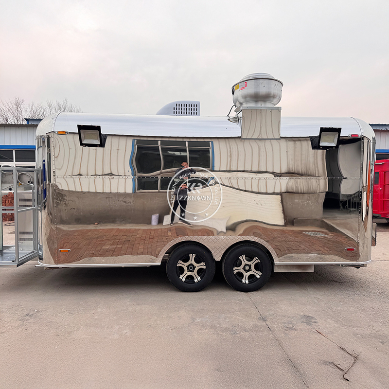 High-End 4.9M Airstream Food Trailer Manufacturer – Customizable Mobile Kitchen Solutions for Global Markets